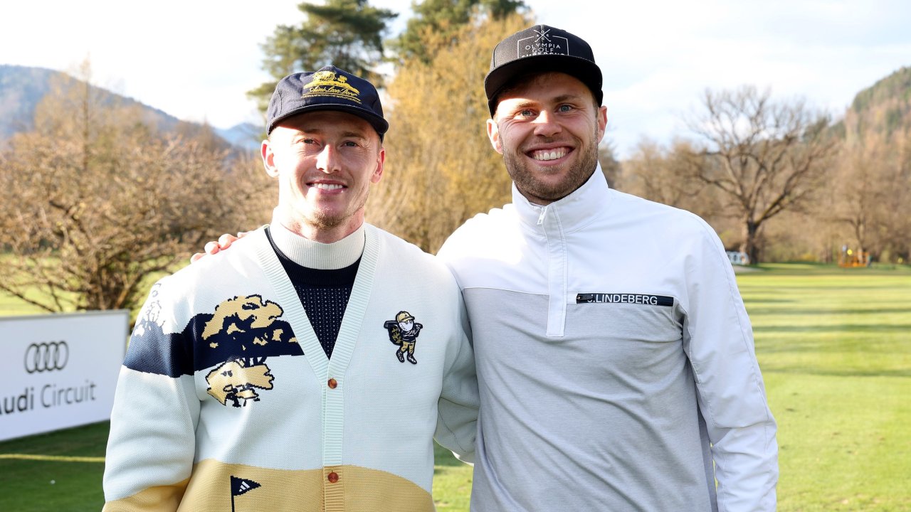 Wie entspannt ein Innenverteidiger? Auch einmal beim Golfen mit einem ehemaligen Konkurrenten, etwa Georg Teigl