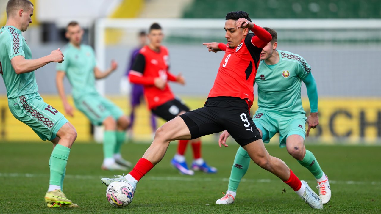 Dursun im U21-Nationalteam beim jüngsten Duell mit Belarus