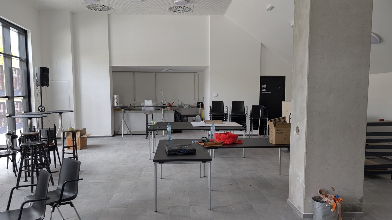 Das Fanlokal im Stadion bleibt vorerst eine Baustelle