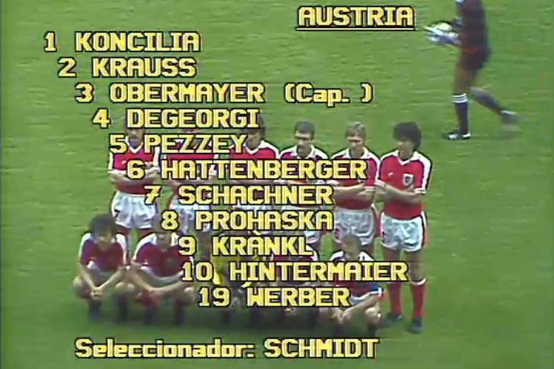 Österreichs Nationalmannschaft 1982