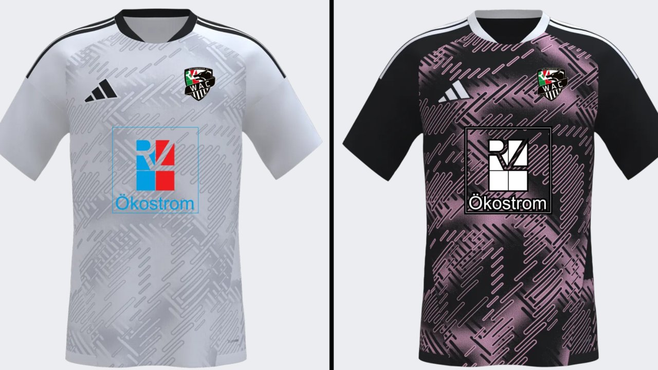 Trikots in Fan-Ausführung; die Spieler werden einige zusätzliche Logos auf dem Trikot tragen