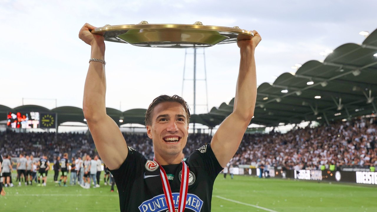 Mit Sturm Graz wurde David Affengruber zweimal ÖFB-Cup-Sieger und gewann 2024 die Meisterschaft.