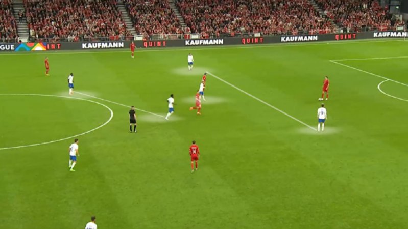 Abbildung 3: Frankreich gegen den Ball