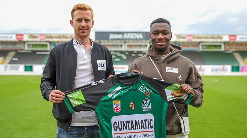 Die SV Ried verpflichtet Offensivspieler Agyemang Diawusie aus Dresden