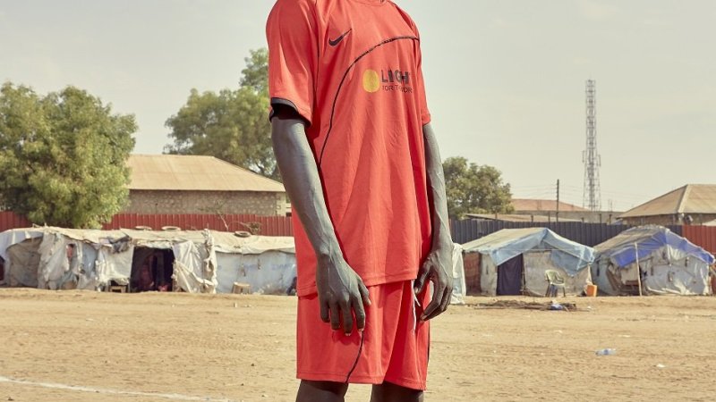 Fußballtrainer Simon Ako Madol Im Flüchtlingscamp Mahad in Juba