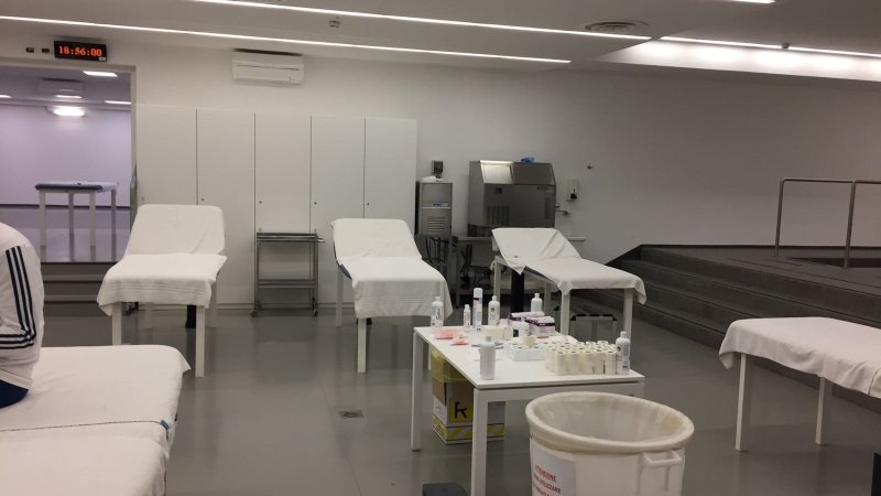 Ein Blick in den Massageraum von Juventus