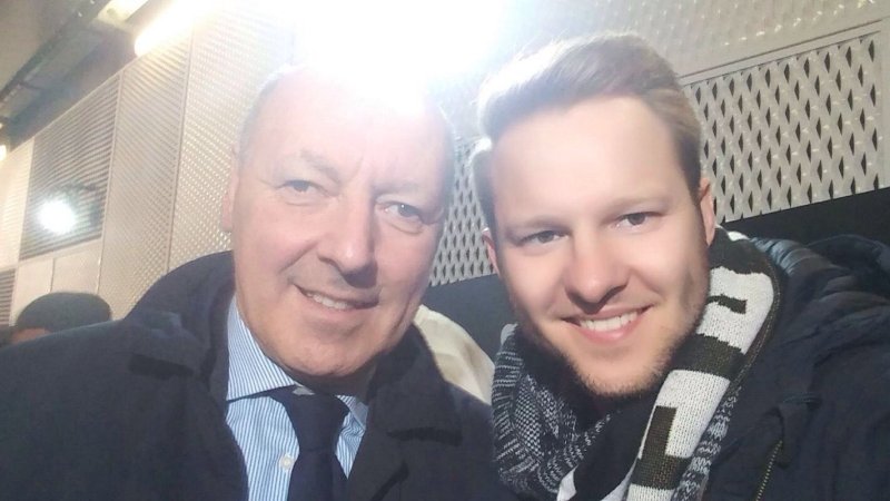Max mit dem Hirn von Juve - Sportdirektor Beppe Marotta!