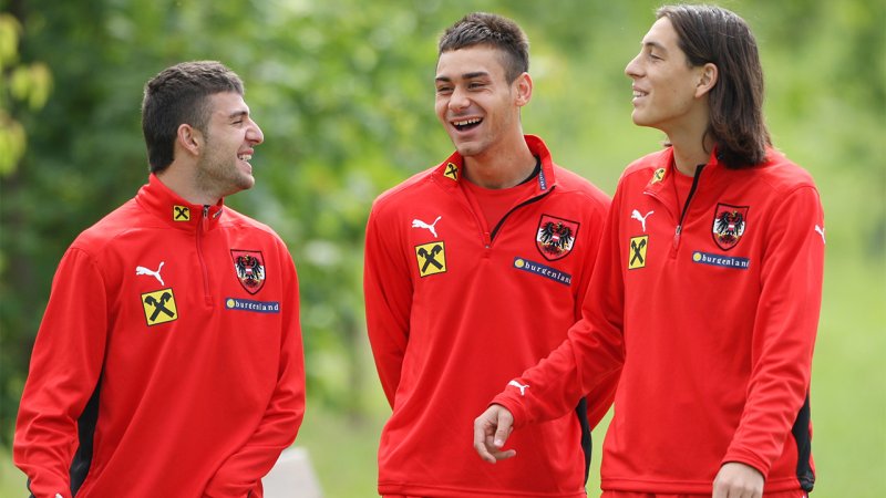 Einst gemeinsam im ÖFB-Team: Korkmaz, Kavlak und Pehlivan (v.l.).