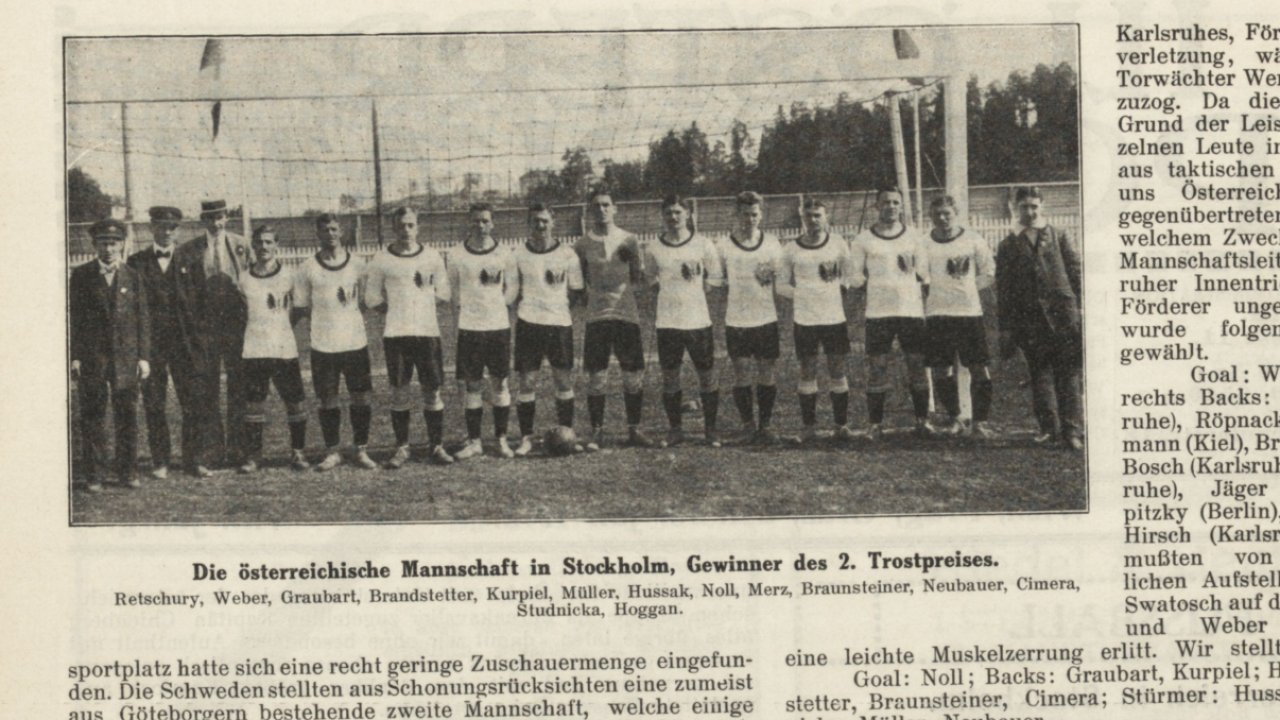 Österreichs Olympiamannschaft im Jahr 1912