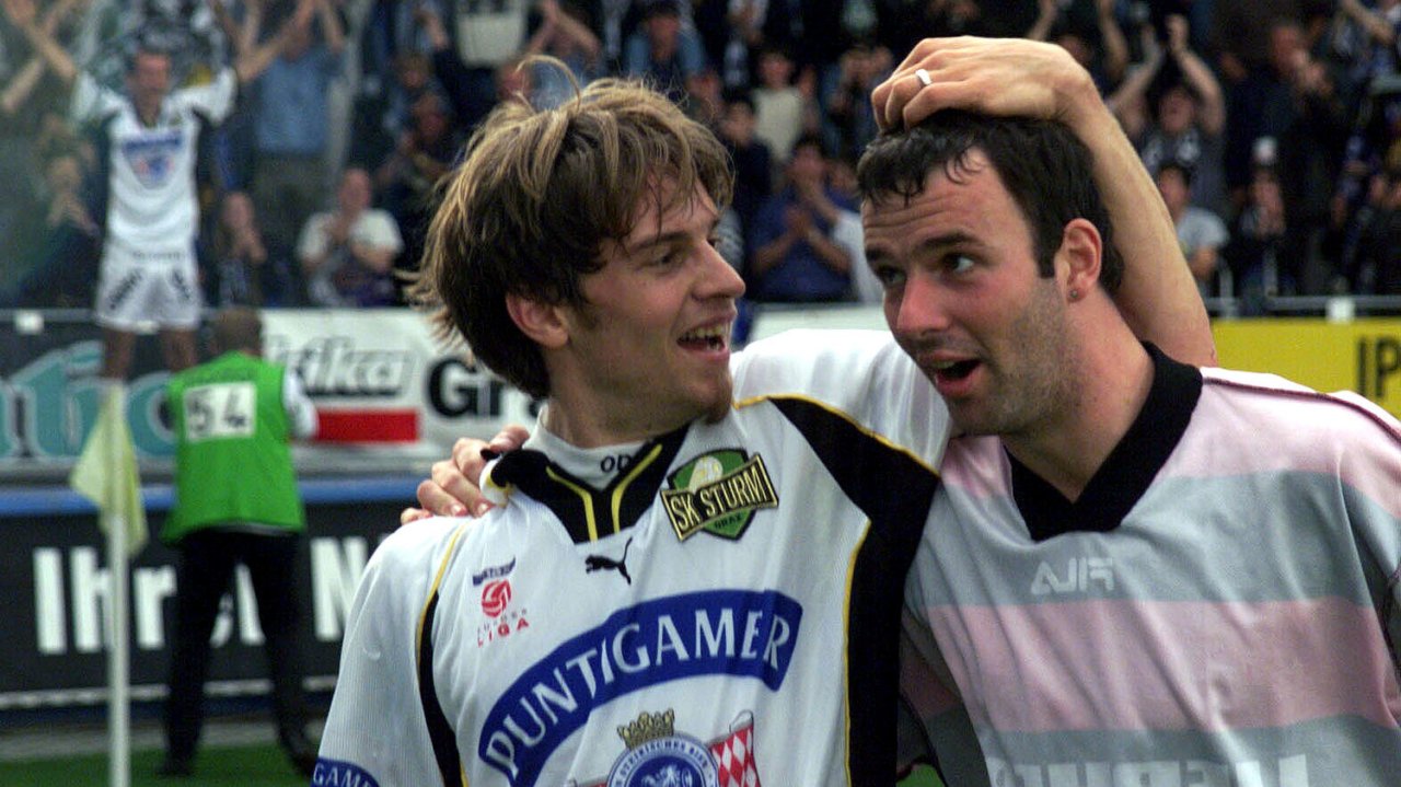 Martens mit Mario Haas (rechts) im Jahr 1999