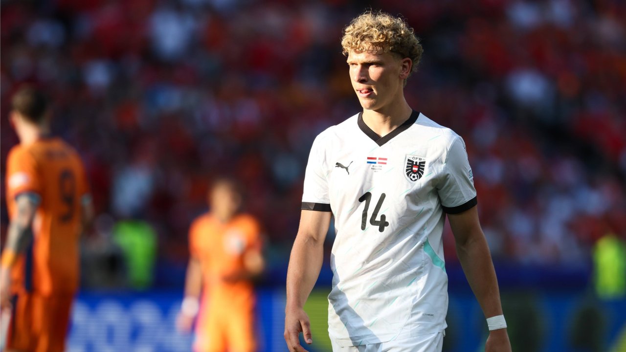 Leopold Querfeld beim EM-Debüt gegen die Niederlande